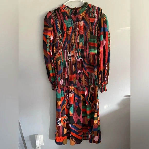 Farm Rio Tropical Smocked Midi Dress - Picture 6 of 6